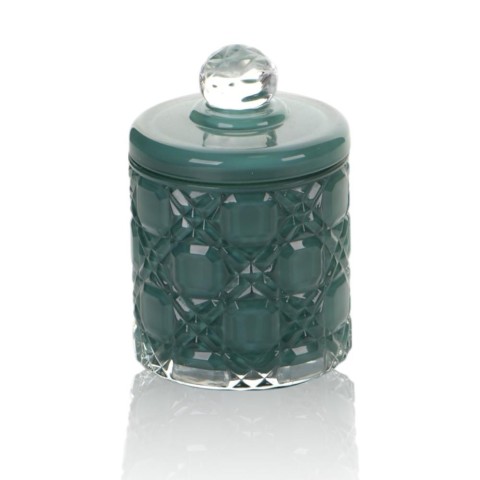 CANDELA IN VETRO VERDE 8.5X13C